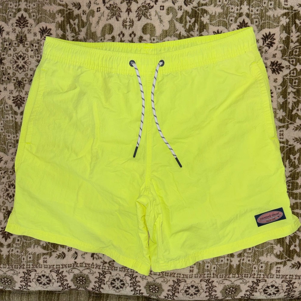 Vineyard Vines Bright Yellow Swim Trunks